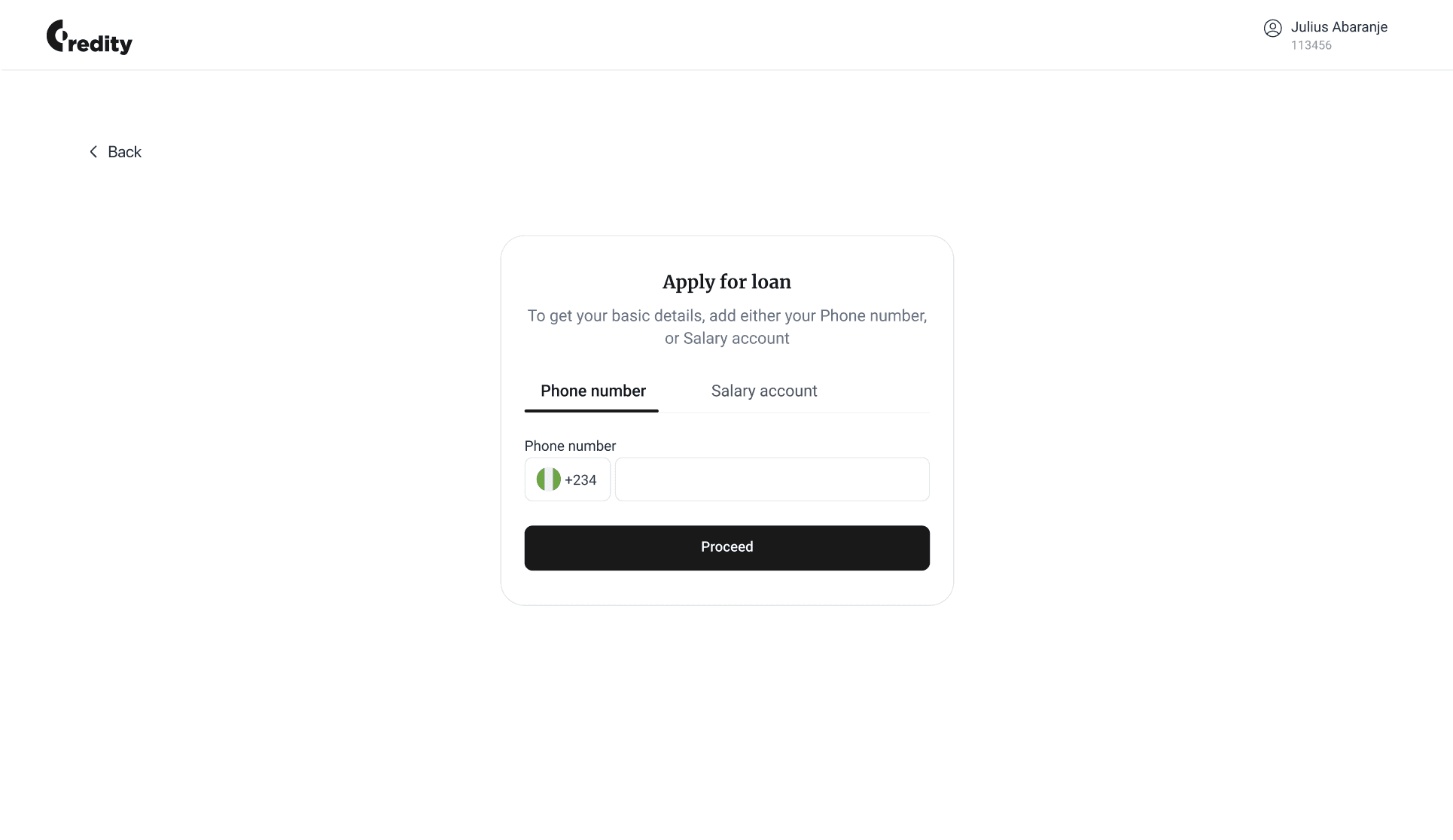 Creditty - apply for loan