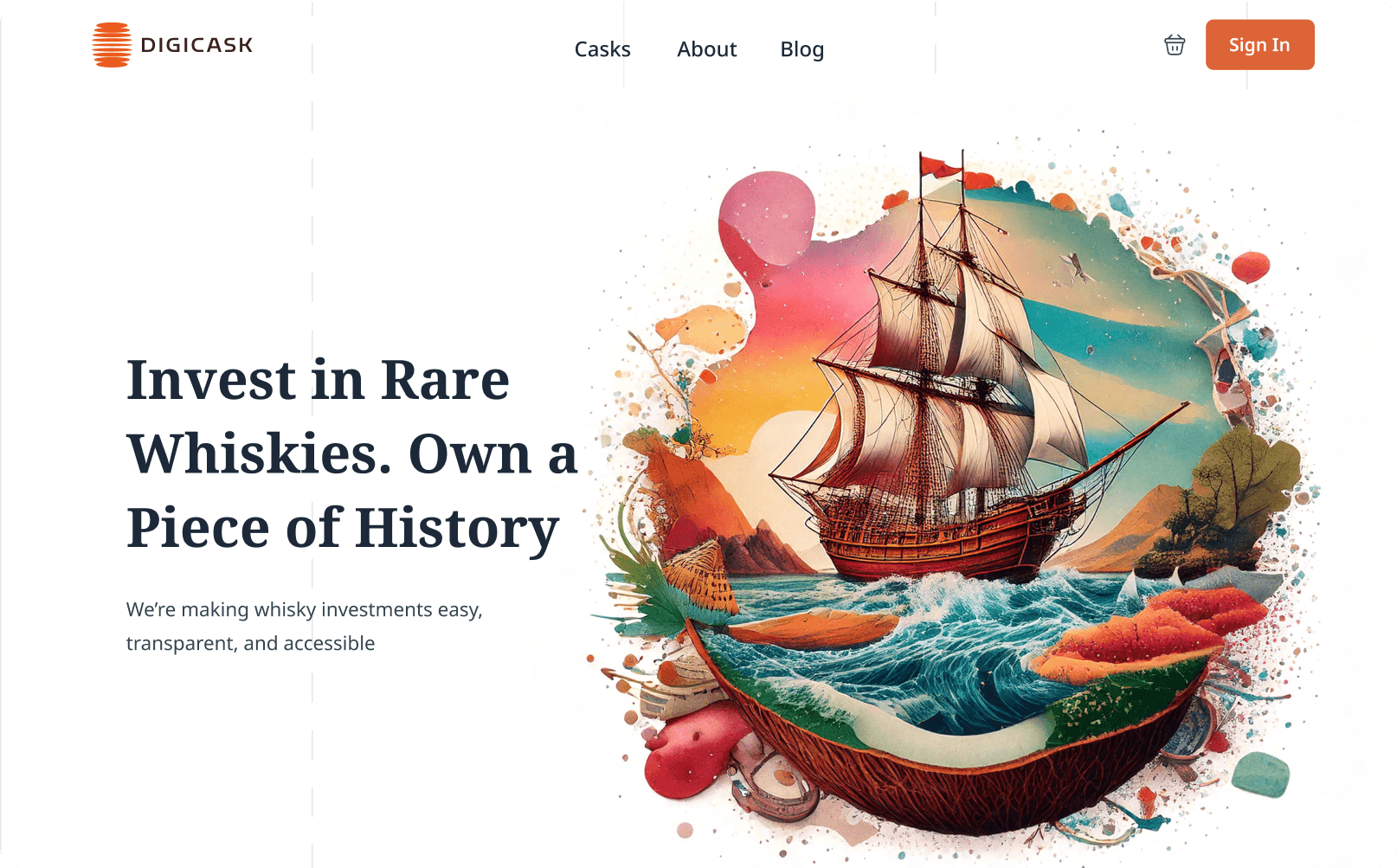 Digicask landing page