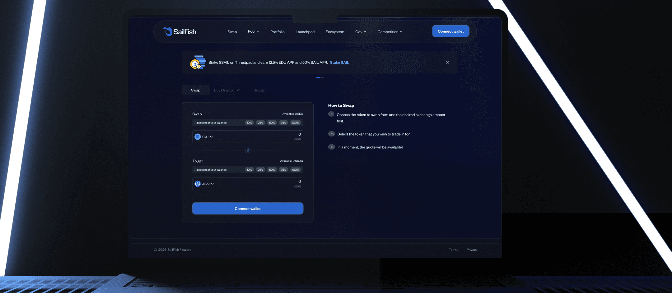 Sailfish landing page